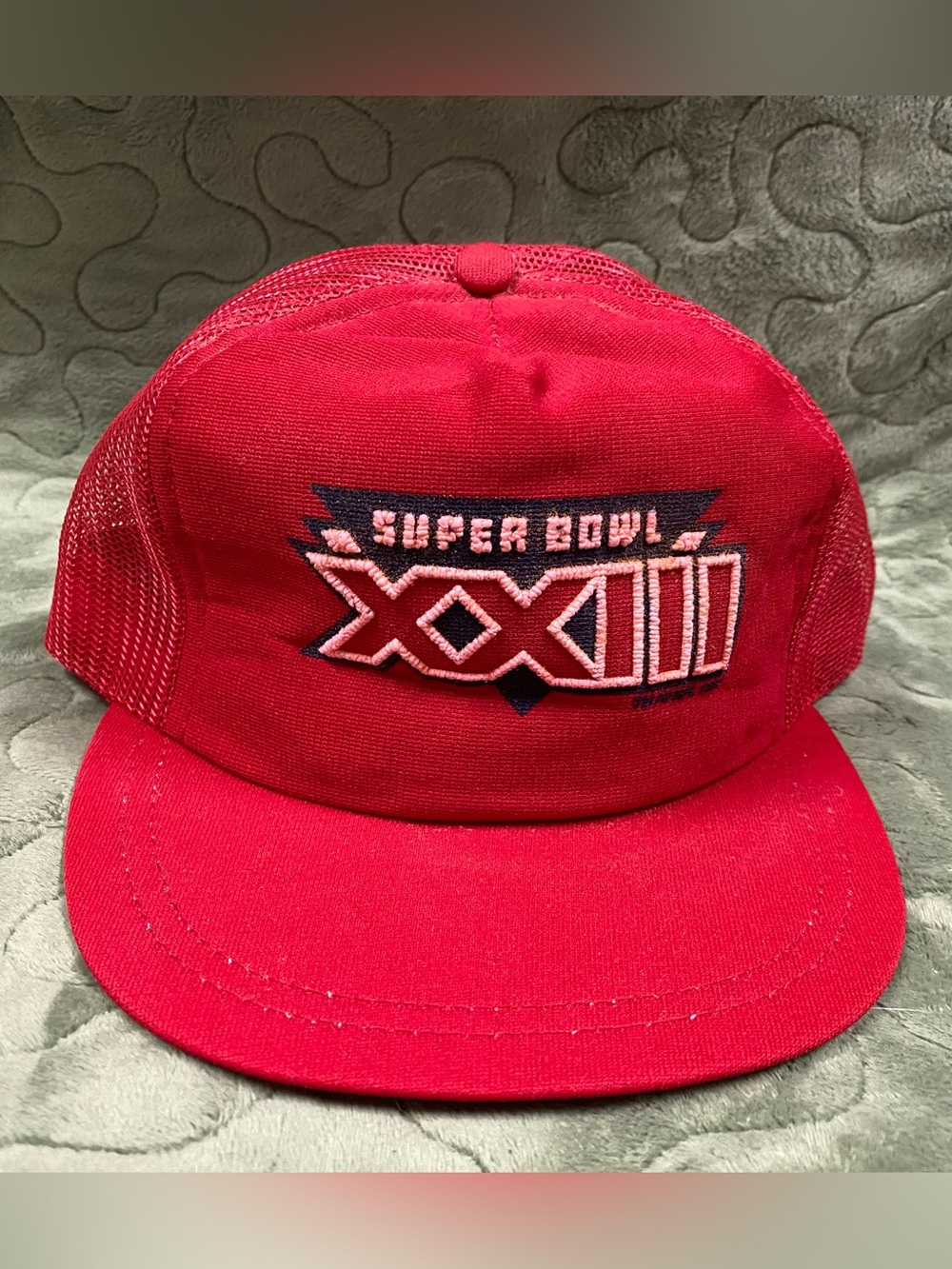 Vintage 49ers Snapback Hat Red NFL Super Bowl XXIII Winston USA, 1989